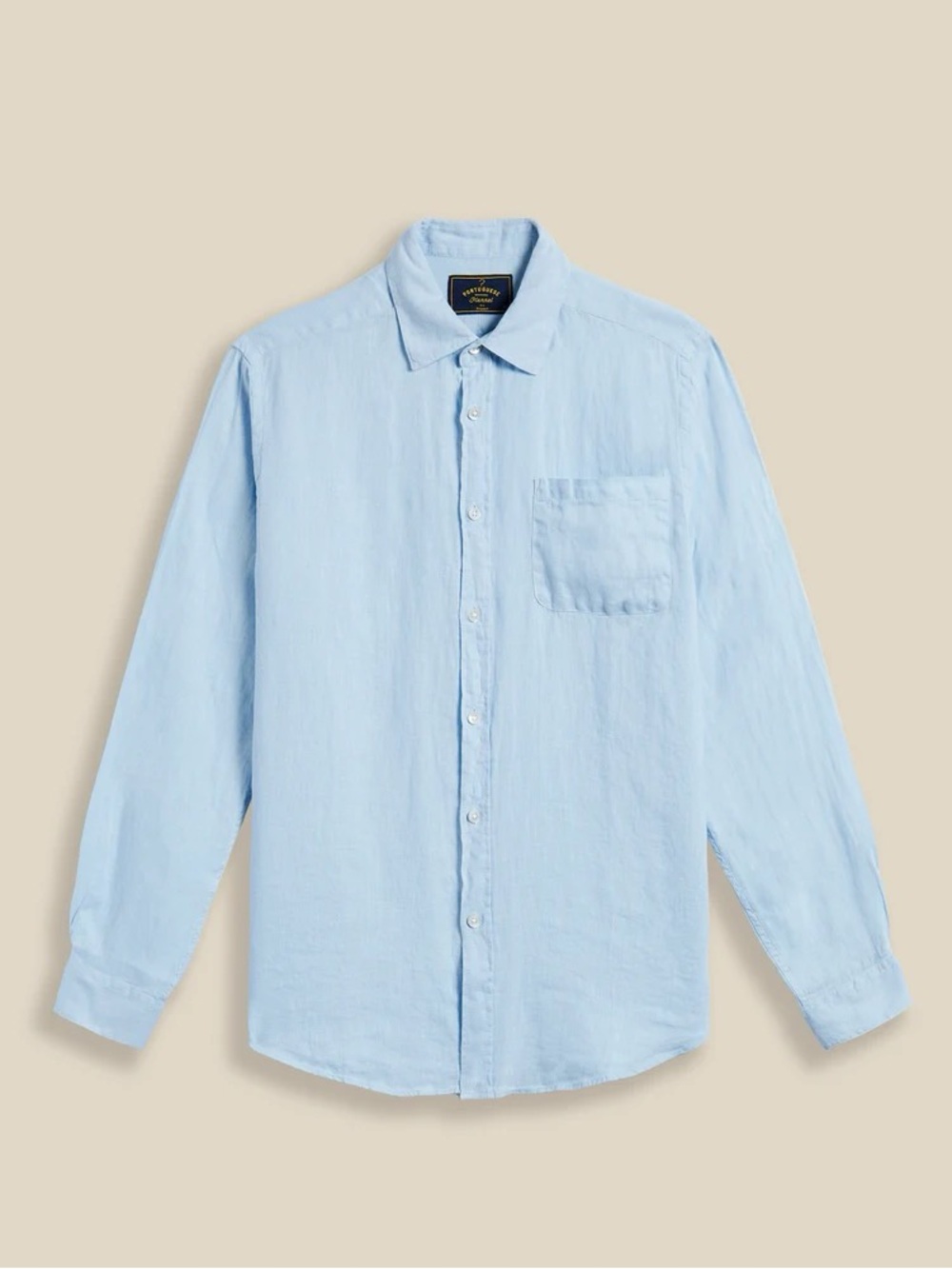 Portuguese flannel blue linen shirt